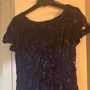 Navy formal floor length dress